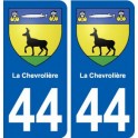 44 La Chevrolière blason  ville autocollant plaque stickers