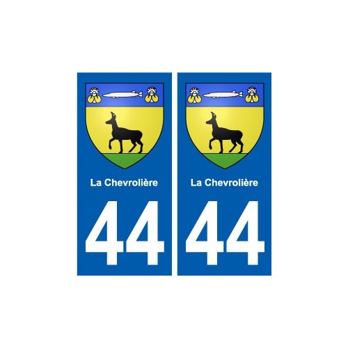 44 La Chevrolière blason  ville autocollant plaque stickers