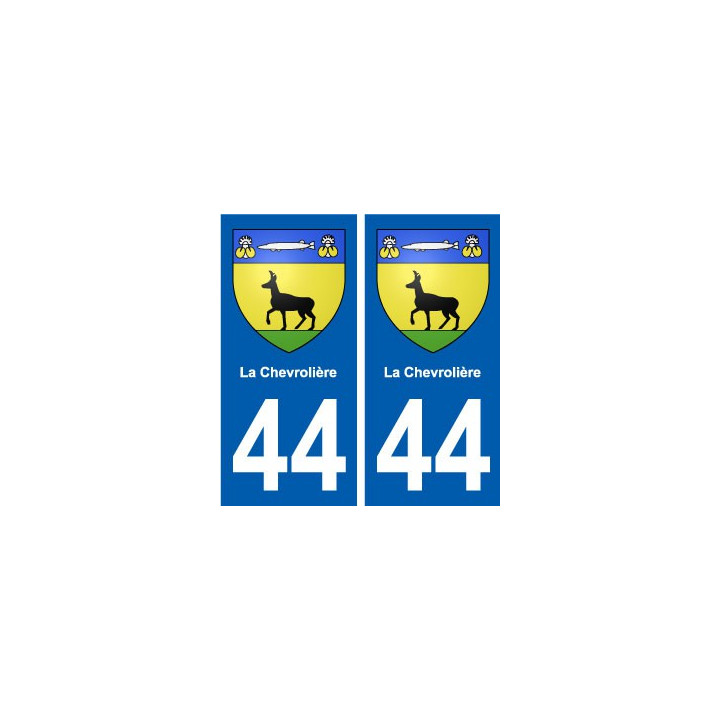 44 La Chevrolière blason  ville autocollant plaque stickers