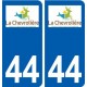44 La Chevrolière logo ville autocollant plaque stickers