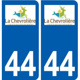 44 La Chevrolière logo ville autocollant plaque stickers