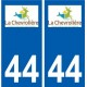44 La Chevrolière logo ville autocollant plaque stickers