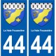 44 La Haie-Fouassière blason  ville autocollant plaque stickers