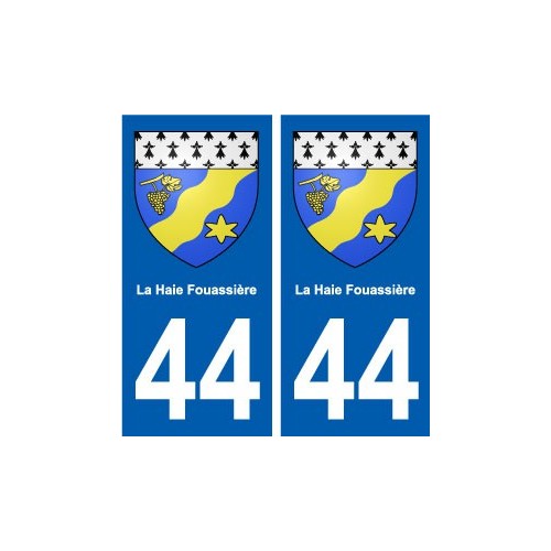 44 La Haie-Fouassière blason  ville autocollant plaque stickers