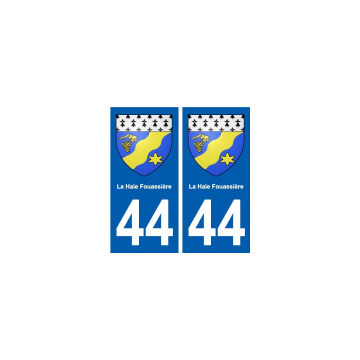 44 La Haie-Fouassière blason  ville autocollant plaque stickers