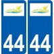 44 La Haie-Fouassière logo ville autocollant plaque stickers