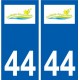 44 La Haie-Fouassière logo ville autocollant plaque stickers