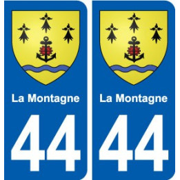 44 La Montagne blason  ville autocollant plaque stickers