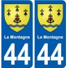44 La Montagne blason  ville autocollant plaque stickers