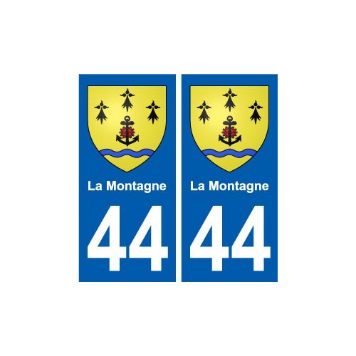 44 La Montagne blason  ville autocollant plaque stickers