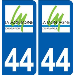 44 La Montagne logo ville autocollant plaque stickers
