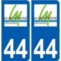 44 La Montagne logo ville autocollant plaque stickers