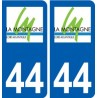 44 La Montagne logo ville autocollant plaque stickers