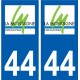 44 La Montagne logo ville autocollant plaque stickers