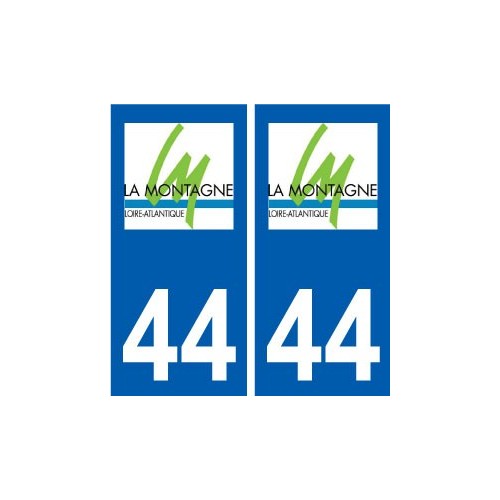 44 La Montagne logo ville autocollant plaque stickers