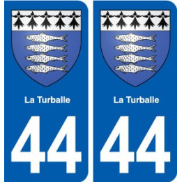 44 La Turballe blason  ville autocollant plaque stickers