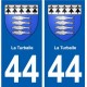 44 La Turballe blason  ville autocollant plaque stickers