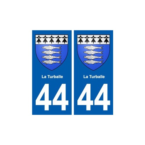 44 La Turballe blason  ville autocollant plaque stickers