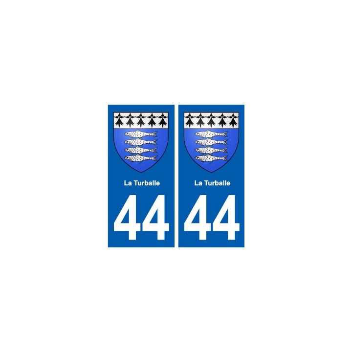 44 La Turballe blason  ville autocollant plaque stickers