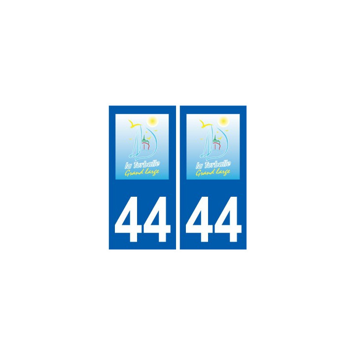 44 La Turballe logo ville autocollant plaque stickers
