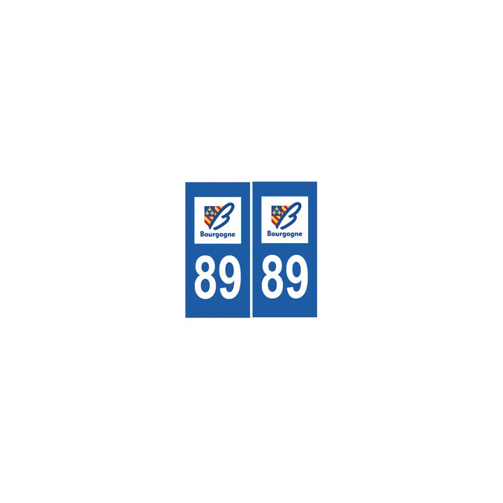 89 Yonne autocollant plaque
