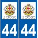 44 Le Croisic logo ville autocollant plaque stickers