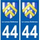44 Le Loroux-Bottereau blason  ville autocollant plaque stickers