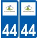44 Le Loroux-Bottereau logo ville autocollant plaque stickers