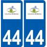 44 Le Loroux-Bottereau logo ville autocollant plaque stickers