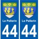 44 Le Pellerin blason  ville autocollant plaque stickers