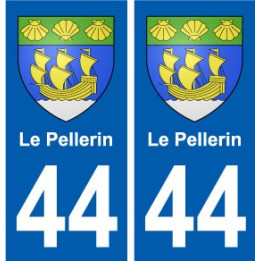 44 Le Pellerin blason  ville autocollant plaque stickers