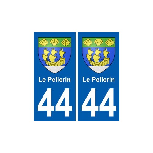 44 Le Pellerin blason  ville autocollant plaque stickers