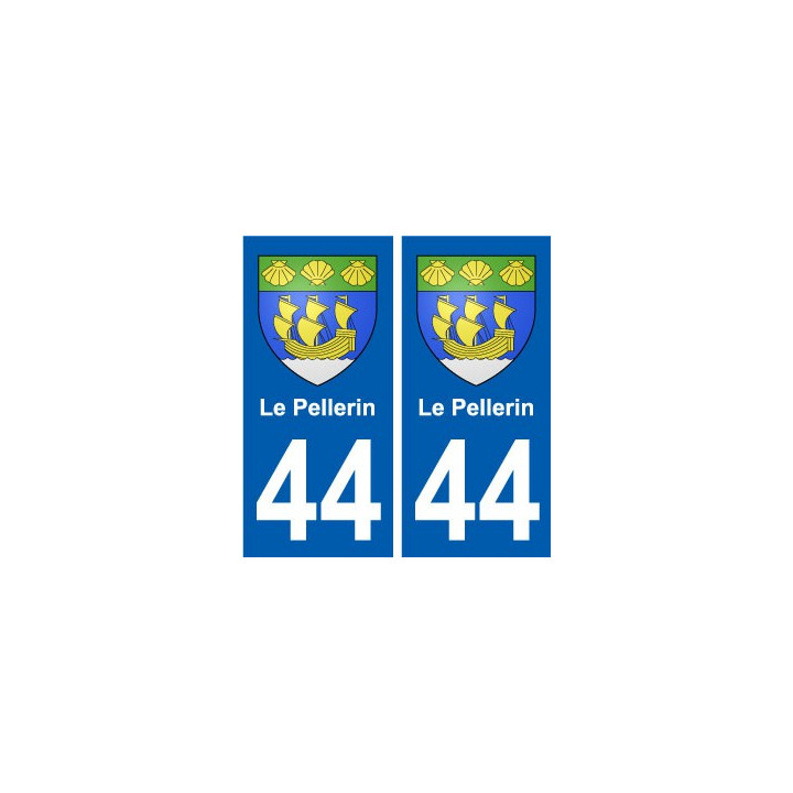 44 Le Pellerin blason  ville autocollant plaque stickers