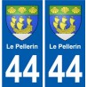 44 Le Pellerin blason  ville autocollant plaque stickers