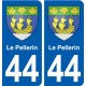 44 Le Pellerin blason  ville autocollant plaque stickers