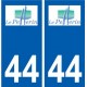 44 Le Pellerin logo ville autocollant plaque stickers