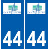 44 Le Pellerin logo ville autocollant plaque stickers