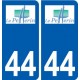 44 Le Pellerin logo ville autocollant plaque stickers