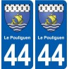 44 Le Pouliguen blason  ville autocollant plaque stickers