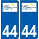 44 Le Pouliguen logo ville autocollant plaque stickers