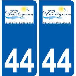 44 Le Pouliguen logo ville autocollant plaque stickers