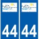 44 Le Pouliguen logo ville autocollant plaque stickers