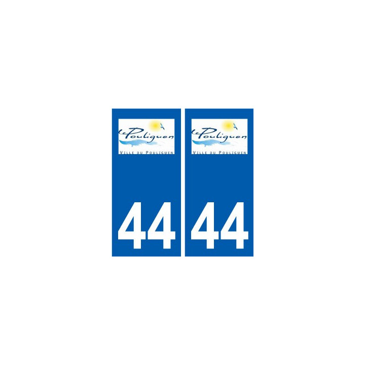 44 Le Pouliguen logo ville autocollant plaque stickers