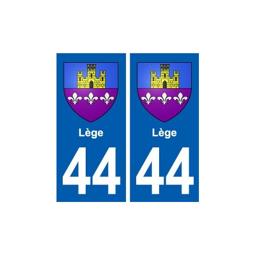 44 Lège blason  ville autocollant plaque stickers
