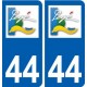 44 Lège logo ville autocollant plaque stickers