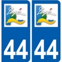 44 Lège logo ville autocollant plaque stickers