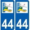 44 Lège logo ville autocollant plaque stickers