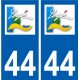 44 Lège logo ville autocollant plaque stickers