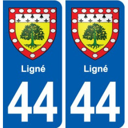 44 Ligné blason  ville autocollant plaque stickers