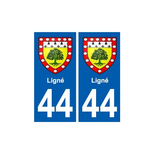 44 Ligné blason  ville autocollant plaque stickers